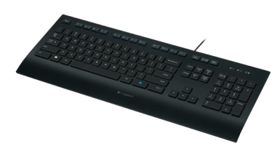 Клавиатура Logitech K280e черный USB (подставка для запястий) (920-005215) кабель 1.66м