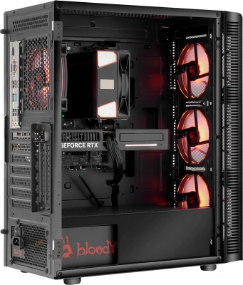 ПК Bloody BD-PC CB76T2 TWR i7 14700F (2.1) 32Gb SSD1Tb RTX5070 12Gb Windows 11 Home 64 2.5xGbitEth 650W черный (RUS) (2141987)