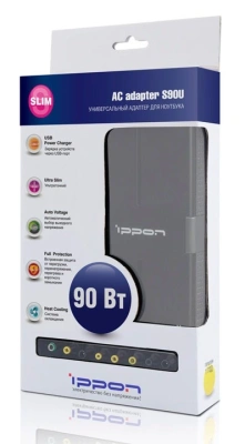 Блок питания Ippon S90U автоматический 90W 18.5V-20V 11-коннект. 4.5A 2.1A от бытовой электросети LED индикатор