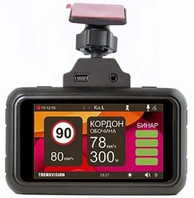 Видеорегистратор с радар-детектором TrendVision Hybrid Signature EVO Wi 2CH черный 1296p 135гр. GPS NTK96675