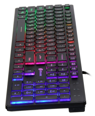 Клавиатура Оклик 550ML черный USB slim Multimedia LED (1061617) кабель 1.5м