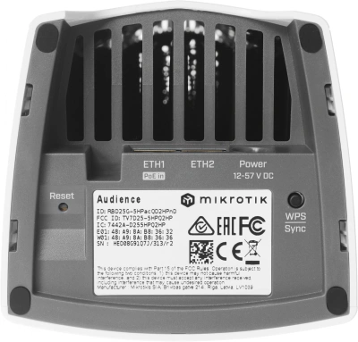 Точка доступа MikroTik Audience (RBD25G-5HPACQD2HPND) AC2900 10/100/1000BASE-TX белый