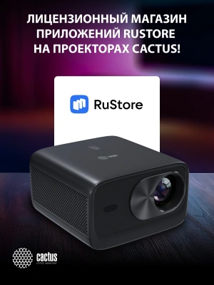 Проектор Cactus CS-X1.B LCD 17600Lm LS 1100Lm ANSI (4096x2160) 4300:1 ресурс лампы:50000часов 2xUSB typeA 2xHDMI 3кг