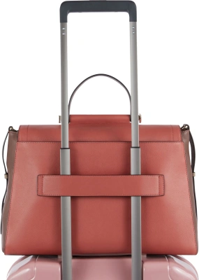 Деловая сумка женская Piquadro Circle BD6778W92/ARTM с отделением для ноутбука 14" терракотовая/кофейная натур.кожа
