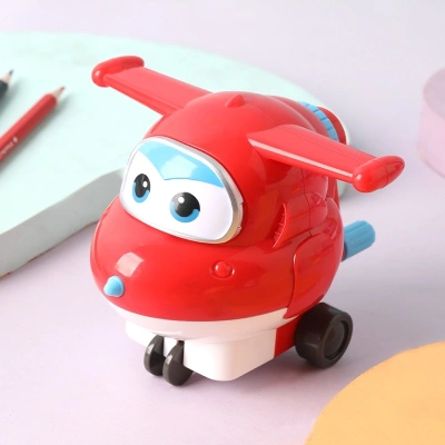 Точилка для карандашей механическая Deli EH517 Super Wings 1 отверстие пластик красный коробка