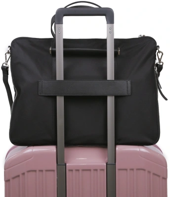 Деловая сумка женская Piquadro Lyra CA4021W92T/N с отделением для ноутбука 15.6" черная ткань/натур.кожа