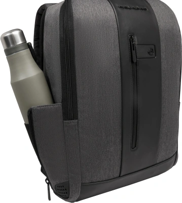Рюкзак мужской Piquadro Brief2 CA4818BR2/GRN серый/черный нейлон/натур.кожа
