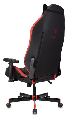 Кресло игровое Knight Neon черный/красный соты экокожа с подголов. крестов. металл