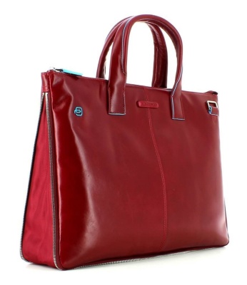 Деловая сумка Piquadro Blue Square CA4021B2/R с отделением для ноутбука 15.6" красная натур.кожа