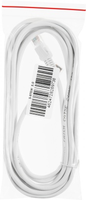 Патч-корд Premier 5-970 UTP 4 пары cat.5E solid CCA molded 3м белый RJ-45 (m)-RJ-45 (m) (5-970W 3.0)