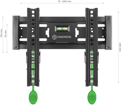 Кронштейн для телевизора Onkron TM4 черный 17"-43" макс.36.4кг настенный наклон