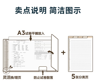 Папка с 20 прозр.вклад. Deli 72612 A3 полипропилен 0.16мм прозрачный