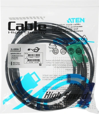 Кабель Aten 2L-5203U VGA (m) VGA (m) 3м черный