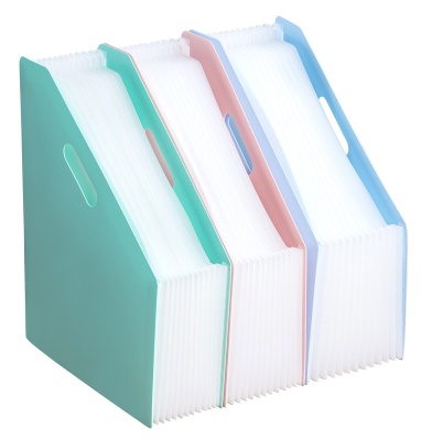 Папка с 13 прозр.вклад. Deli EB41102 A4 полипропилен ассорти с ручками