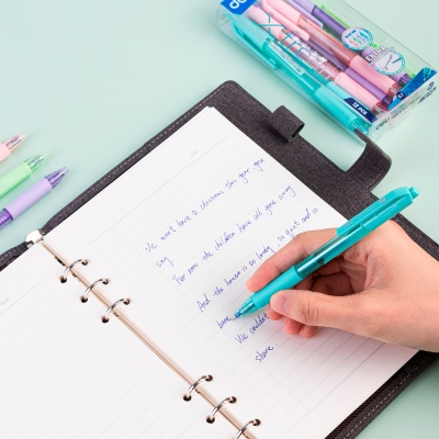 Ручка шариков. автоматическая Deli X-tream EQ199-BL d=0.7мм син. черн. резин. манжета (12 шт. в упаковке)