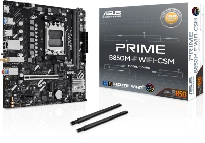 Материнская плата Asus PRIME B850M-F WIFI Socket AM5 AMD B850 2xDDR5 mATX AC`97 8ch(7.1) GbLAN RAID+VGA+HDMI