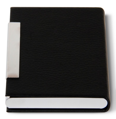 Визитница настольная Deli 7628 кожа искусственная черный