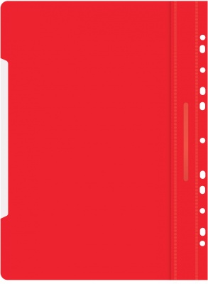 Папка-скоросшиватель Бюрократ PS-P20RED A4 прозрач.верх.лист боков.перф. пластик красный 0.12/0.16