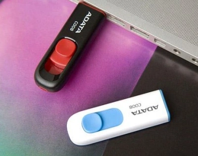 Флеш Диск A-Data 32Gb Classic C008 AC008-32G-RKD USB2.0 красный/черный