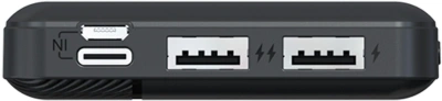 Мобильный аккумулятор Buro BP10A 10000mAh 10W 2A 2xUSB-A/USB-C черный (BP10A10PBK)