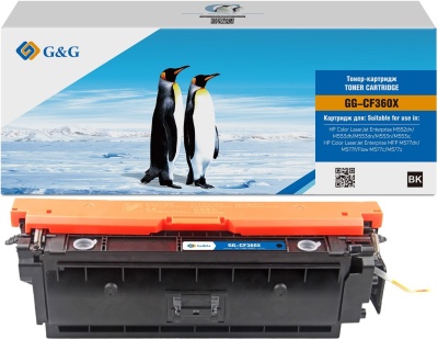 Картридж лазерный G&G GG-CF360X черный (12500стр.) для HP CLJ M552DNM553N/M553DN/M553X/M577C/M577Z/M577F/M577DN с чипом