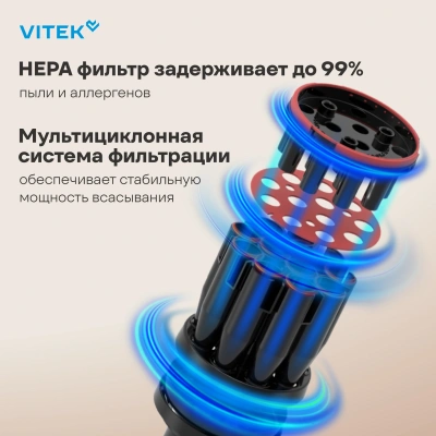 Пылесос Vitek VT-CLSAQUA_RAPID 470Вт серый стальной/серебристый