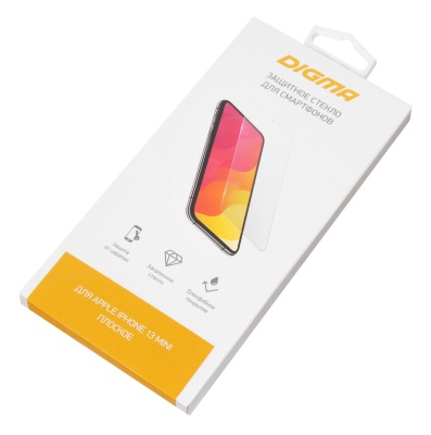 Защитное стекло для экрана Digma DGG1AP13MA для Apple iPhone 13 mini прозрачная 1шт.