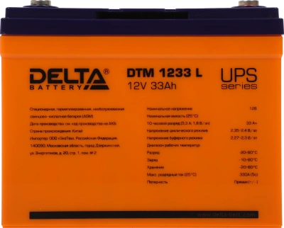Батарея для ИБП Delta DTM 1233 L 12В 33Ач