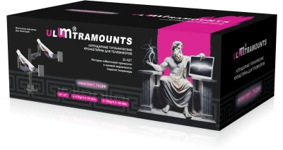 Кронштейн для мониторов Ultramounts UM742BW черный/белый 24"-57" макс.27кг крепление к столешнице поворот и наклон