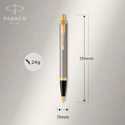 Ручка шариков. Parker IM Core K321 (1931670) Brushed Metal GT M син. черн. подар.кор.