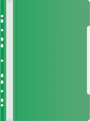 Папка-скоросшиватель Бюрократ PS-P20GRN A4 прозрач.верх.лист боков.перф. пластик зеленый 0.12/0.16