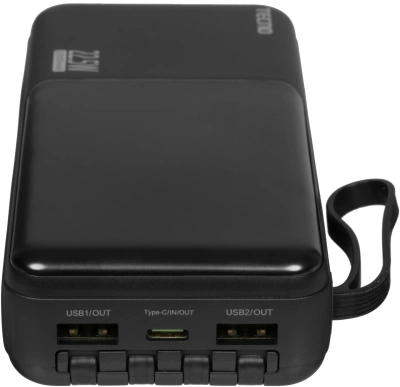 Мобильный аккумулятор Tecno Pocket L201Q 20000mAh QC3.0/PD 22.5W 3A USB-A/2xUSB-C черный (L201Q)