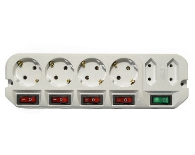 Сетевой удлинитель Most A10 5м (6 розеток) белый (коробка)