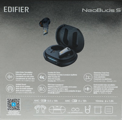 Гарнитура внутриканальные Edifier NeoBuds S черный беспроводные bluetooth в ушной раковине