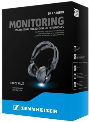 Наушники накладные Sennheiser HD 25 PLUS 1.5м черный проводные оголовье (506908)