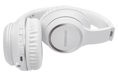 Гарнитура накладные Hyundai H-HP103 белый беспроводные bluetooth оголовье