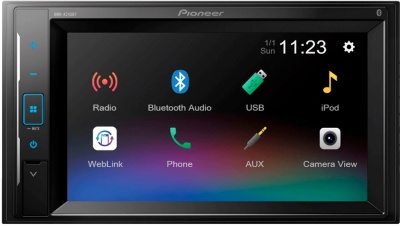 Автомагнитола Pioneer DMH-A245BT 2DIN 4x50Вт 6.2" ПДУ RDS