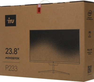 Моноблок IRU P233 23.8" Full HD i3 1220P (1.5) 16Gb SSD512Gb UHDG CR Windows 11 Pro 64 GbitEth WiFi BT 65W Cam черный 1920x1080