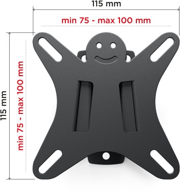 Кронштейн для телевизора Holder LCDS-5002 металлик 10"-26" макс.25кг настенный наклон