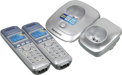 Р/Телефон Dect Panasonic KX-TG2512RUS серебристый (труб. в компл.:2шт) АОН