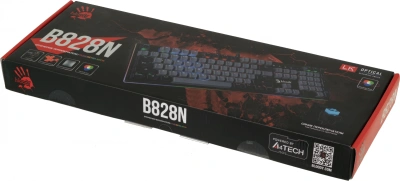 Клавиатура A4Tech B828N черный/серый USB for gamer LED (B828N (GREY+BLACK)) кабель 1.8м