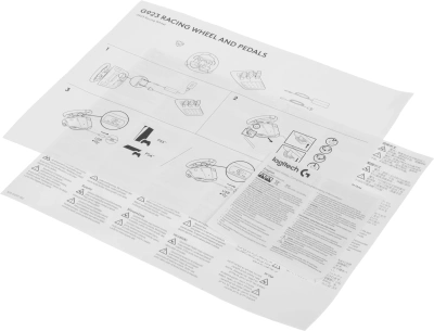 Руль Logitech G923 10кноп. (с педалями) черный