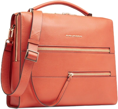 Деловая сумка Piquadro Patricia CA6774W140/AR с отделением для ноутбука 14" коралловая натур.кожа