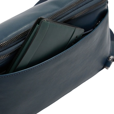 Сумка кросс-боди мужская Piquadro Victor CA7175W143/BLU синяя натур.кожа
