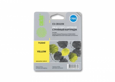 Картридж струйный Cactus CS-CB325N(CS-CB325) №178XL желтый (14.6мл) для HP PS B8553/C5383/C6383/D5463 с чипом