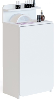 Стол для компьютера Сокол СП-19 складн. столешница ЛДСП белый каркас хром (00-00012723)