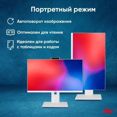 Моноблок IRU Tactio 23.8" Full HD i3 1215U (1.2) 8Gb SSD256Gb UHDG CR без ОС GbitEth WiFi BT 65W Cam белый 1920x1080