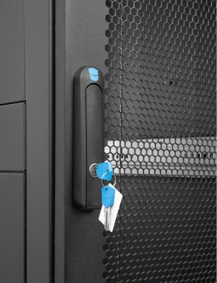 Шкаф серверный ЦМО (ШТК-М-24.6.10-44АА-9005) напольный 24U 600x1000мм пер.дв.перфор. задн.дв.перфор. 2 бок.пан. 700кг черный 855мм 74.1кг 180град. 1245мм IP20 металл