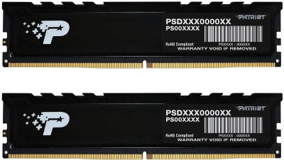 Память DDR5 2x16GB 4800MHz Patriot PSP532G4800KH1 Signature Premium RTL PC5-38400 CL40 DIMM UDIMM 288-pin 1.1В kit single rank с радиатором Ret