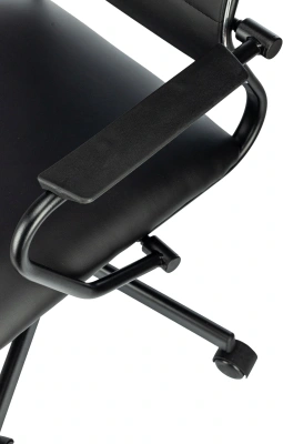 Кресло Бюрократ CH Balance-Low PU черный экокожа низк.спин. крестов. металл